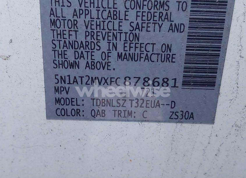 Photo 9 of 2015 Nissan Rogue SL (VIN 5N1AT2MVXFC878681)