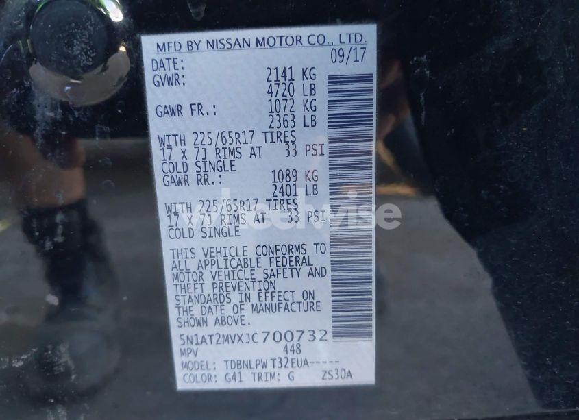 Photo 9 of 2018 Nissan Rogue S (VIN 5N1AT2MVXJC700732)