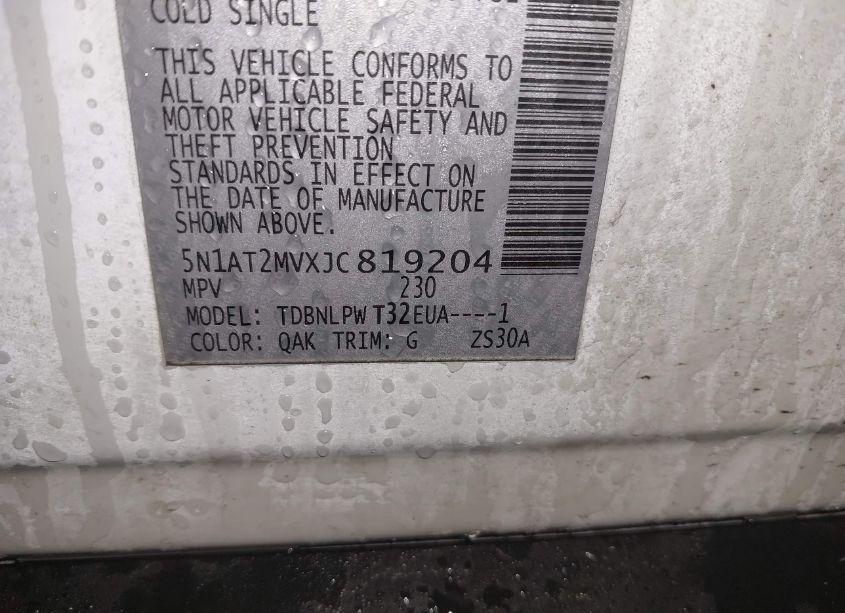 Photo 9 of 2018 Nissan Rogue S (VIN 5N1AT2MVXJC819204)