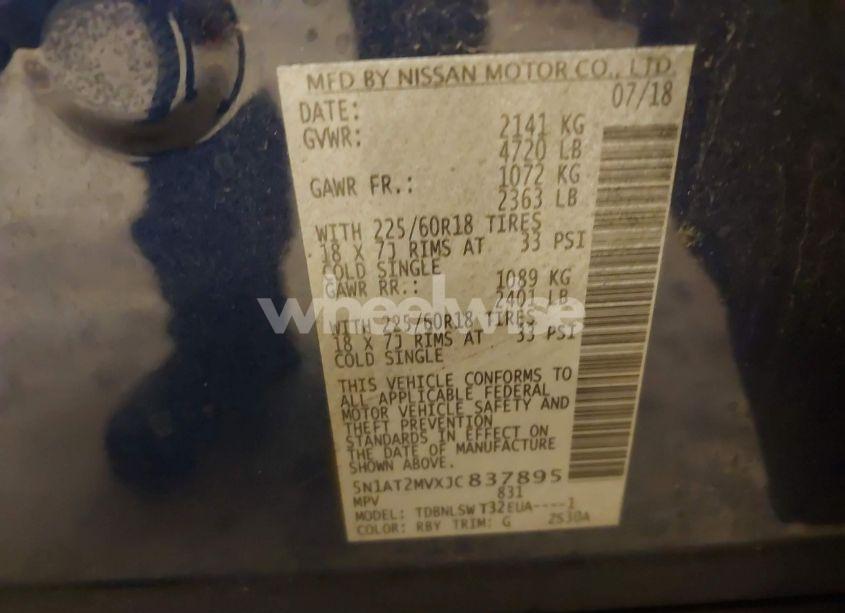 Photo 9 of 2018 Nissan Rogue SL (VIN 5N1AT2MVXJC837895)