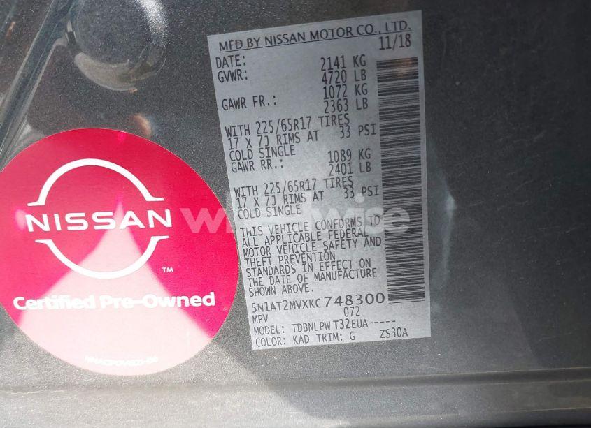 Photo 9 of 2019 Nissan Rogue S (VIN 5N1AT2MVXKC748300)