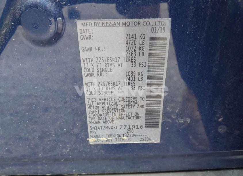 Photo 9 of 2019 Nissan Rogue SV (VIN 5N1AT2MVXKC771916)