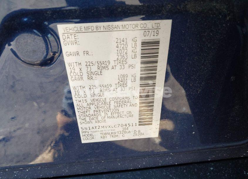 Photo 9 of 2020 Nissan Rogue SL INTELLIGENT AWD (VIN 5N1AT2MVXLC704511)