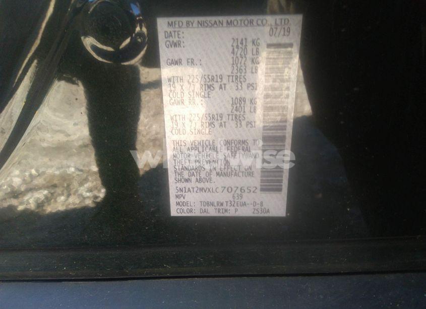 Photo 9 of 2020 Nissan Rogue SL INTELLIGENT AWD (VIN 5N1AT2MVXLC707652)