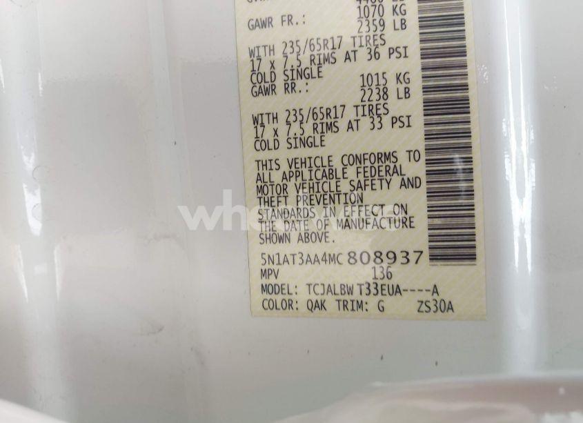 Photo 9 of 2021 Nissan Rogue S FWD (VIN 5N1AT3AA4MC808937)