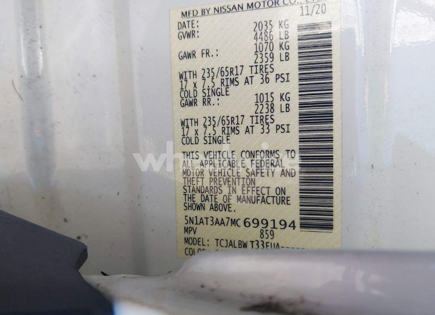 Photo 9 of 2021 Nissan Rogue S FWD (VIN 5N1AT3AA7MC699194)