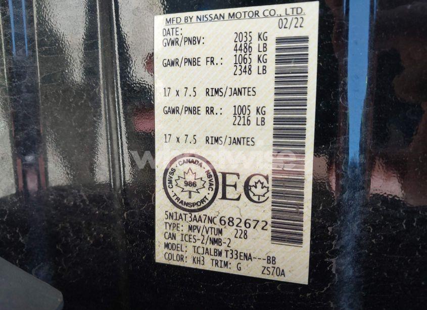 Photo 9 of 2022 Nissan Rogue S (VIN 5N1AT3AA7NC682672)