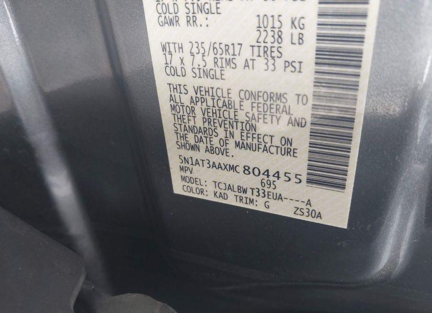 Photo 9 of 2021 Nissan Rogue S FWD (VIN 5N1AT3AAXMC804455)