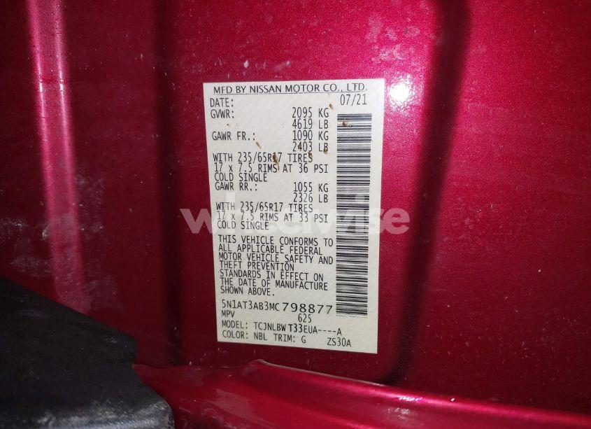 Photo 9 of 2021 Nissan Rogue S INTELLIGENT AWD (VIN 5N1AT3AB3MC798877)