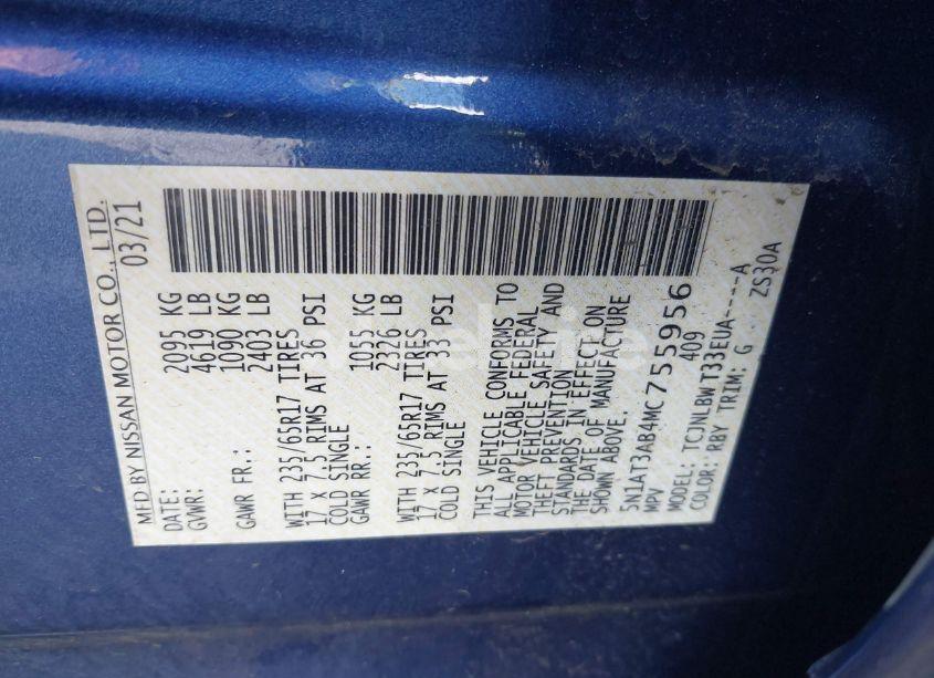 Photo 9 of 2021 Nissan Rogue S INTELLIGENT AWD (VIN 5N1AT3AB4MC755956)