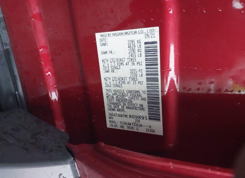 Photo 9 of 2021 Nissan Rogue S INTELLIGENT AWD (VIN 5N1AT3AB7MC809895)