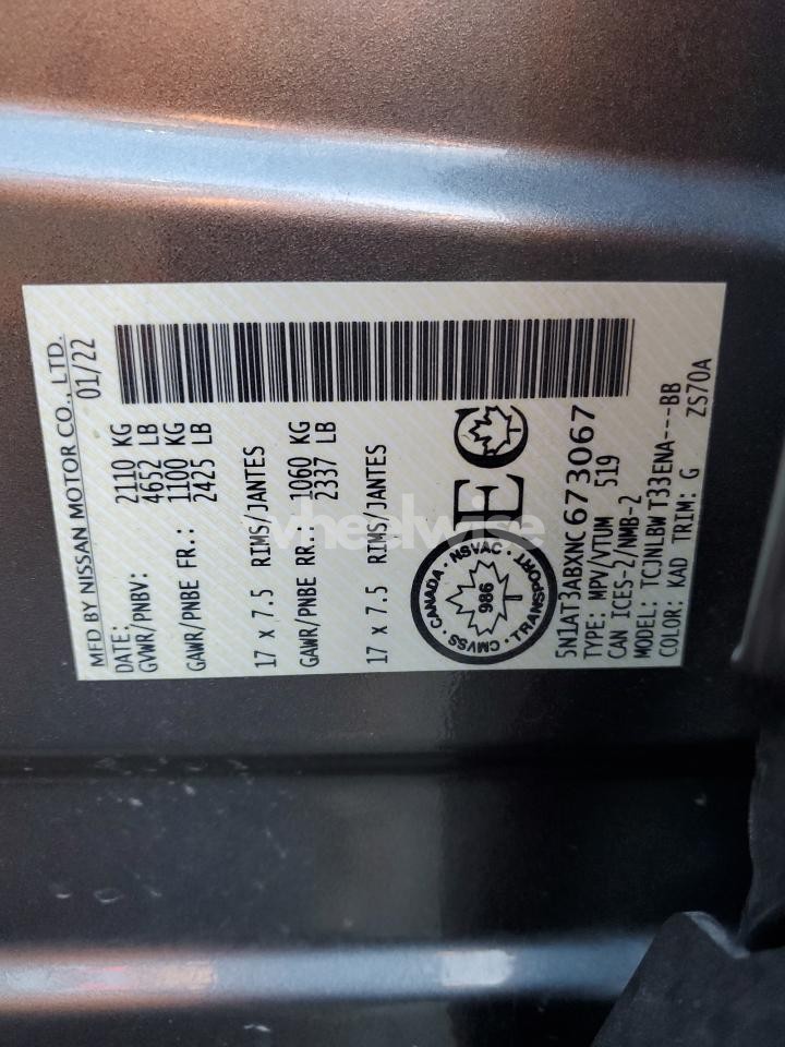 Photo 13 of 2022 NISSAN ROGUE S (VIN 5N1AT3ABXNC673067)