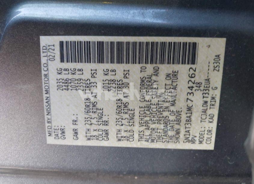 Photo 9 of 2021 Nissan Rogue SV FWD (VIN 5N1AT3BA1MC734262)