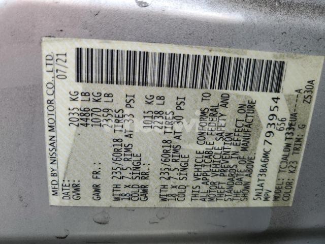 Photo 8 of 2021 NISSAN ROGUE SV (VIN 5N1AT3BA6MC793954)