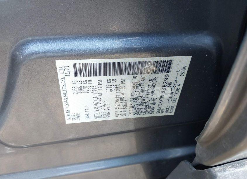 Photo 9 of 2021 Nissan Rogue SV FWD (VIN 5N1AT3BA7MC838299)