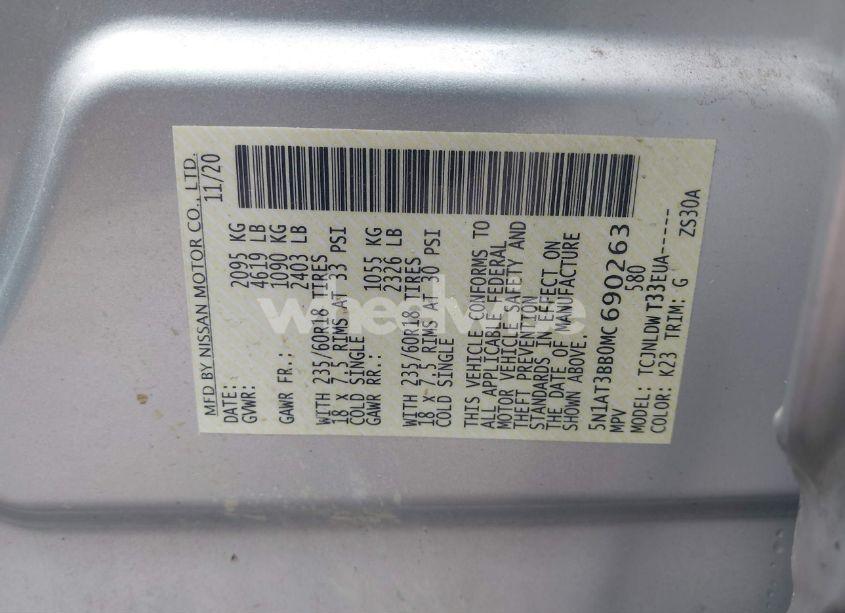 Photo 9 of 2021 Nissan Rogue SV INTELLIGENT AWD (VIN 5N1AT3BB0MC690263)