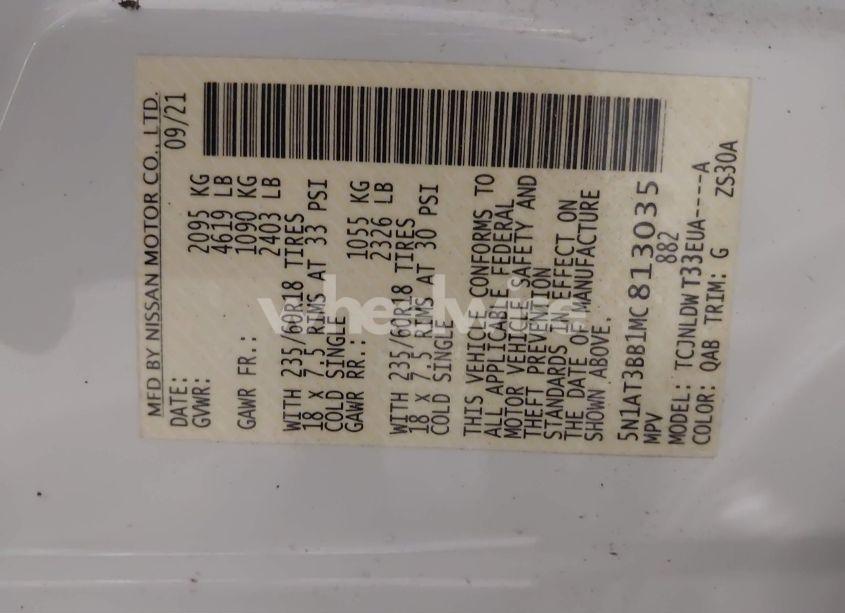 Photo 9 of 2021 Nissan Rogue SV INTELLIGENT AWD (VIN 5N1AT3BB1MC813035)