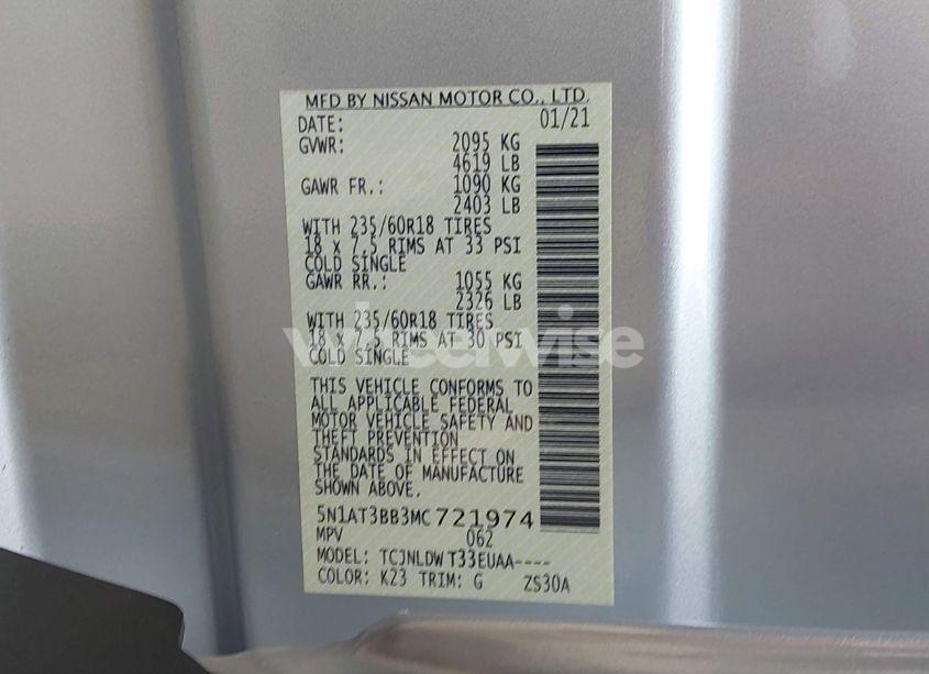 Photo 9 of 2021 Nissan Rogue SV INTELLIGENT AWD (VIN 5N1AT3BB3MC721974)