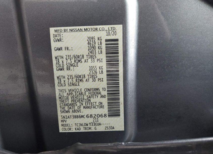 Photo 9 of 2021 Nissan Rogue SV INTELLIGENT AWD (VIN 5N1AT3BB6MC682068)