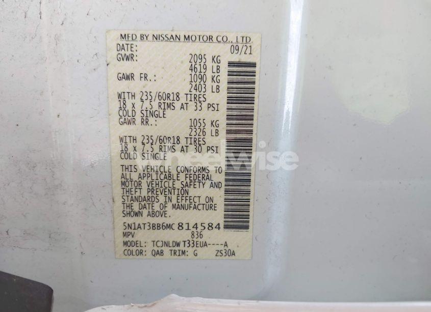 Photo 9 of 2021 Nissan Rogue SV INTELLIGENT AWD (VIN 5N1AT3BB6MC814584)