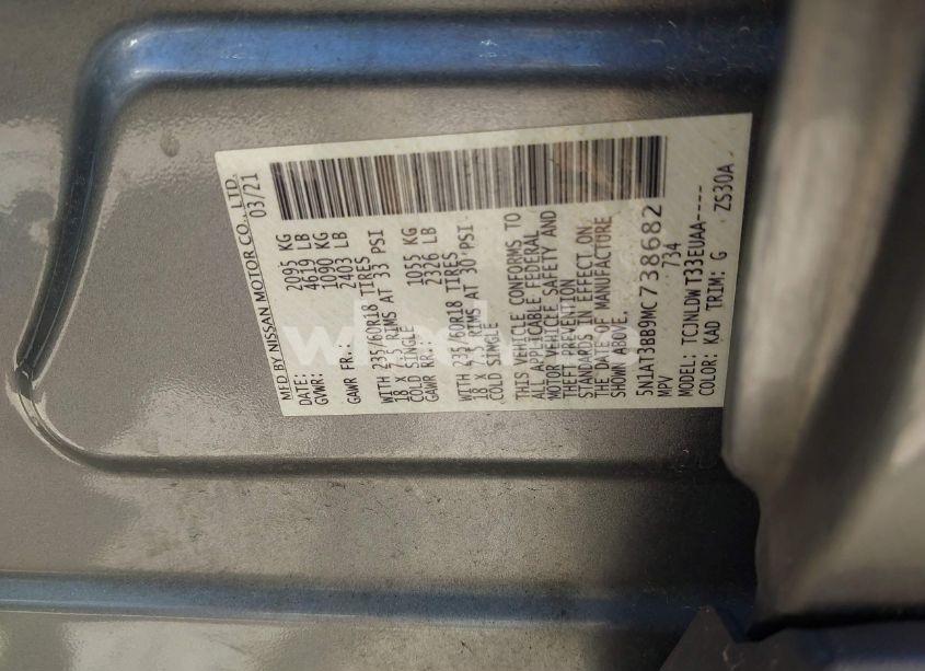 Photo 9 of 2021 Nissan Rogue SV INTELLIGENT AWD (VIN 5N1AT3BB9MC738682)