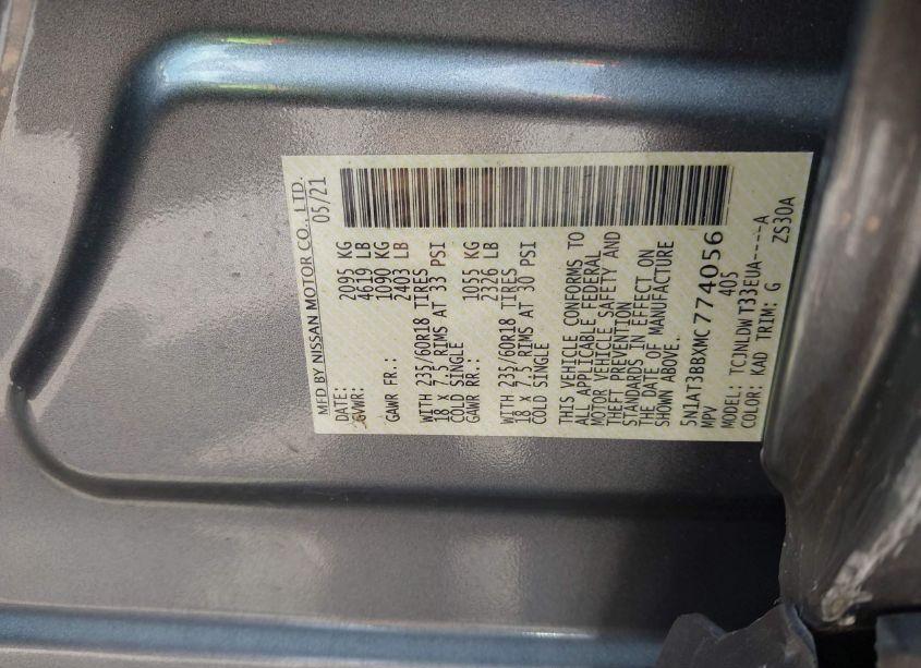 Photo 9 of 2021 Nissan Rogue SV INTELLIGENT AWD (VIN 5N1AT3BBXMC774056)