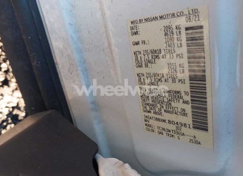 Photo 9 of 2021 Nissan Rogue SV INTELLIGENT AWD (VIN 5N1AT3BBXMC804981)