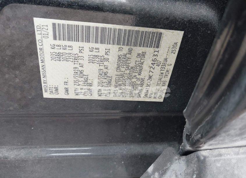 Photo 9 of 2021 Nissan Rogue SL FWD (VIN 5N1AT3CA2MC724631)