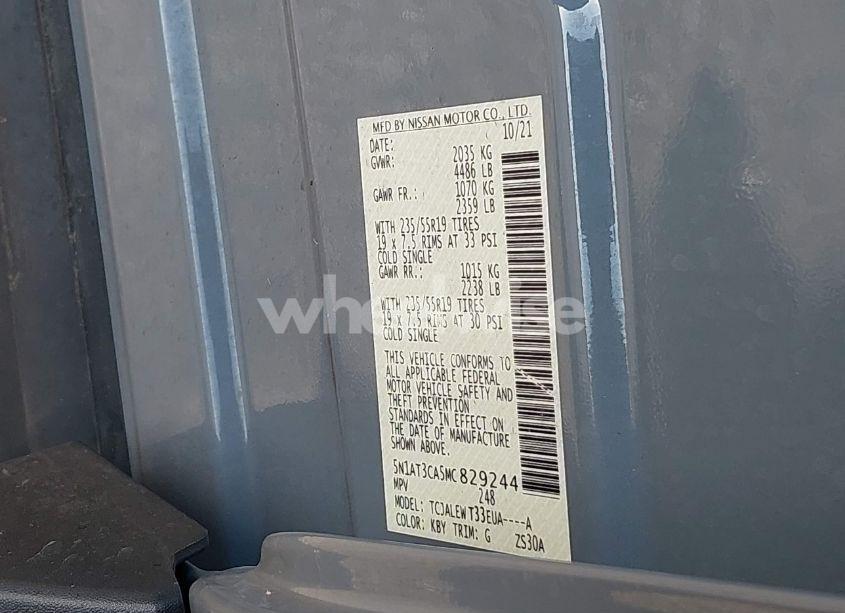 Photo 9 of 2021 Nissan Rogue SL FWD (VIN 5N1AT3CA5MC829244)