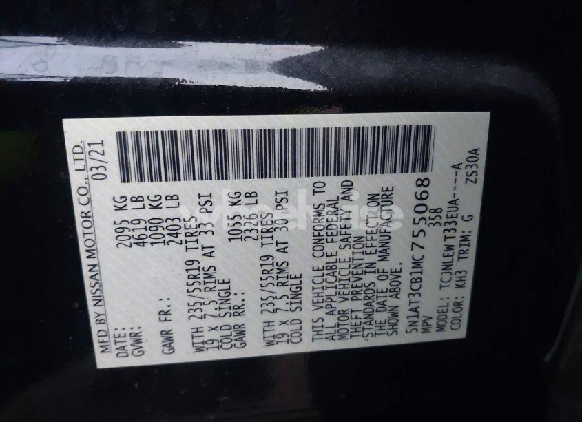 Photo 9 of 2021 Nissan Rogue SL INTELLIGENT AWD (VIN 5N1AT3CB1MC755068)