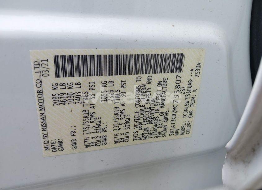 Photo 9 of 2021 Nissan Rogue SL INTELLIGENT AWD (VIN 5N1AT3CB2MC755807)