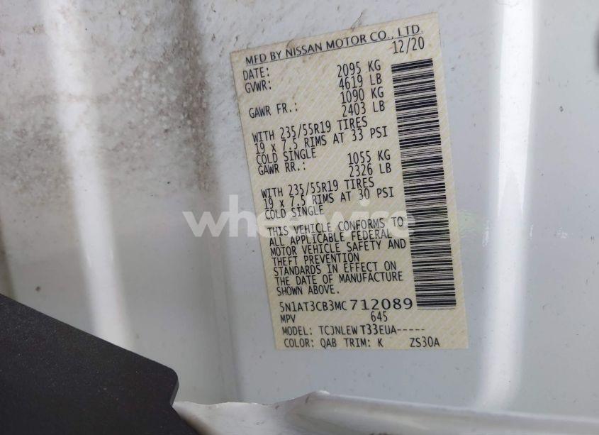 Photo 9 of 2021 Nissan Rogue SL INTELLIGENT AWD (VIN 5N1AT3CB3MC712089)