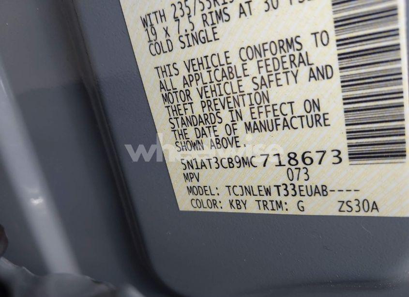 Photo 9 of 2021 Nissan Rogue SL INTELLIGENT AWD (VIN 5N1AT3CB9MC718673)