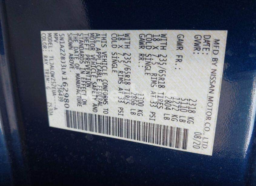 Photo 9 of 2020 Nissan Murano SV FWD (VIN 5N1AZ2BJ3LN162980)