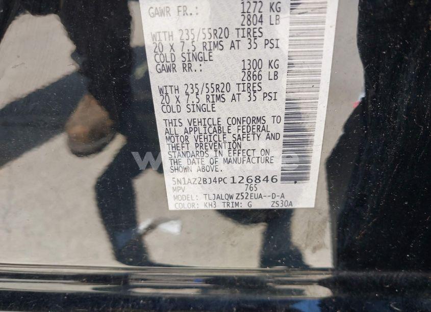 Photo 9 of 2023 Nissan Murano SV FWD (VIN 5N1AZ2BJ4PC126846)