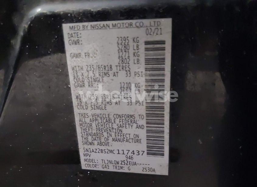 Photo 9 of 2021 Nissan Murano (VIN 5N1AZ2BS2MC117437)