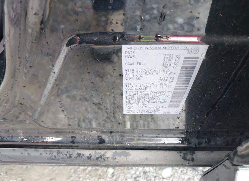 Photo 9 of 2023 Nissan Murano SV INTELLIGENT AWD (VIN 5N1AZ2BS3PC111411)