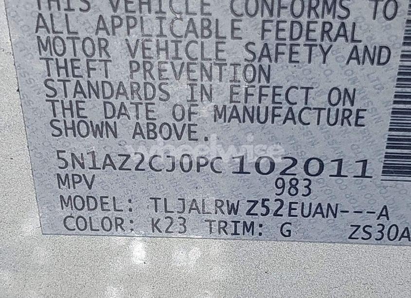 Photo 9 of 2023 Nissan Murano SL FWD (VIN 5N1AZ2CJ0PC102011)