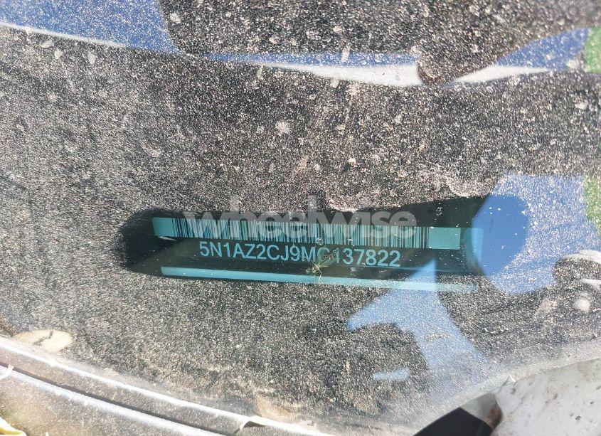 Photo 9 of 2021 Nissan Murano SL FWD (VIN 5N1AZ2CJ9MC137822)