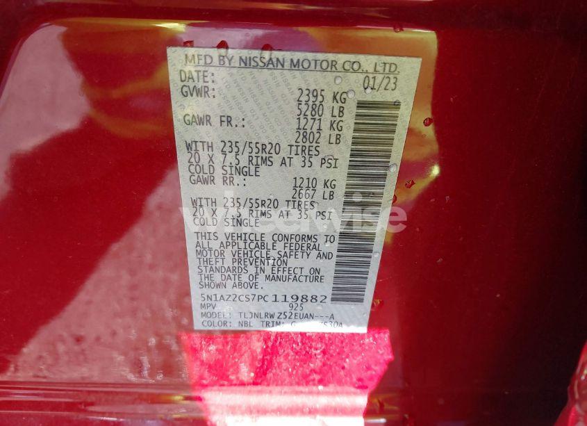 Photo 9 of 2023 Nissan Murano SL INTELLIGENT AWD (VIN 5N1AZ2CS7PC119882)