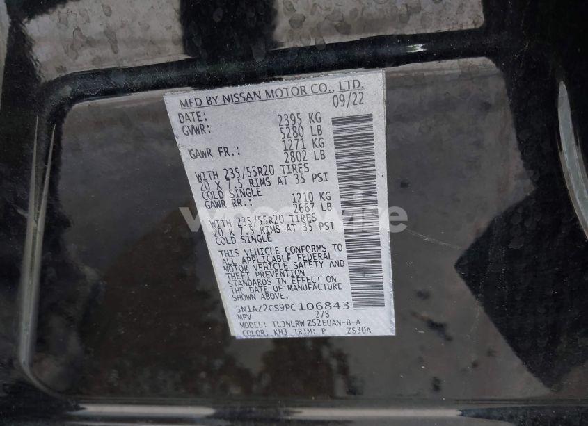 Photo 9 of 2023 Nissan Murano SL INTELLIGENT AWD (VIN 5N1AZ2CS9PC106843)