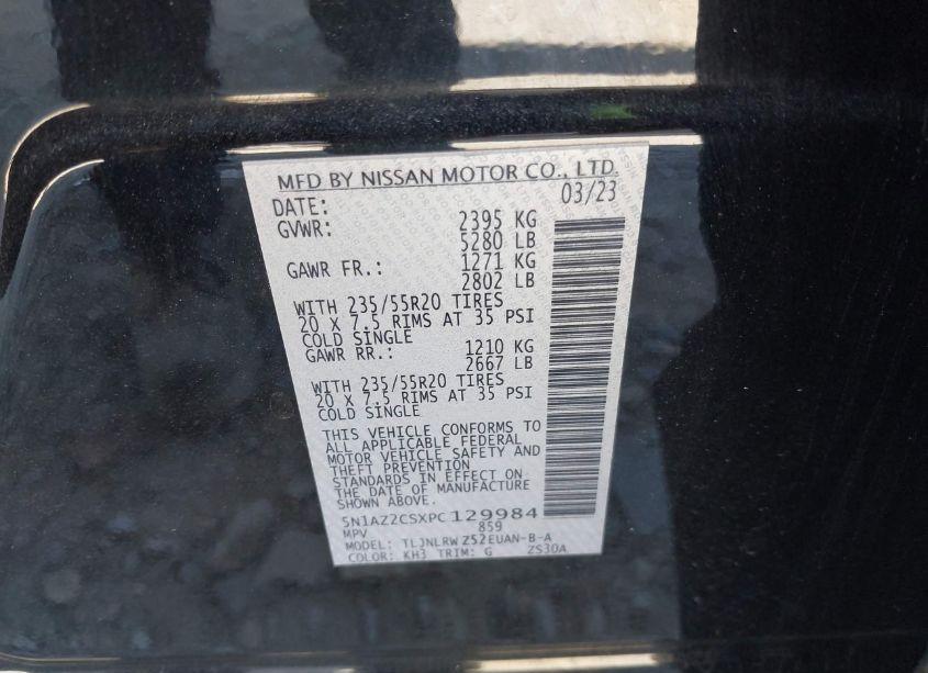 Photo 9 of 2023 Nissan Murano SL INTELLIGENT AWD (VIN 5N1AZ2CSXPC129984)