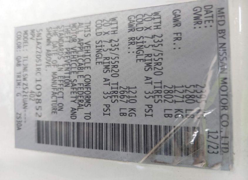 Photo 9 of 2024 Nissan Murano PLATINUM INTELLIGENT AWD (VIN 5N1AZ2DS1RC109852)