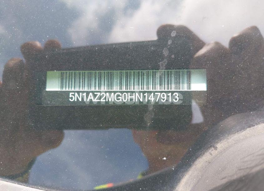 Photo 18 of 2017 Nissan Murano SV (VIN 5N1AZ2MG0HN147913)