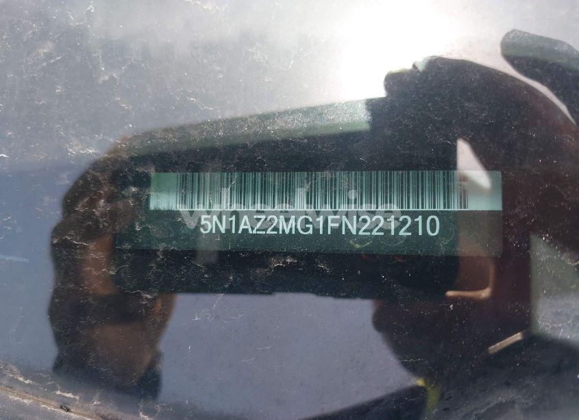 Photo 9 of 2015 Nissan Murano PLATINUM (VIN 5N1AZ2MG1FN221210)