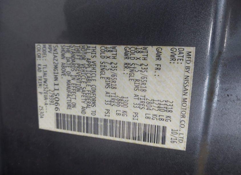 Photo 9 of 2017 Nissan Murano S (VIN 5N1AZ2MG1HN115066)