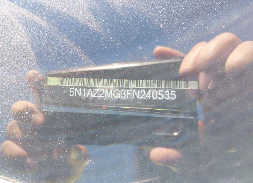 Photo 9 of 2015 Nissan Murano SV (VIN 5N1AZ2MG3FN240535)