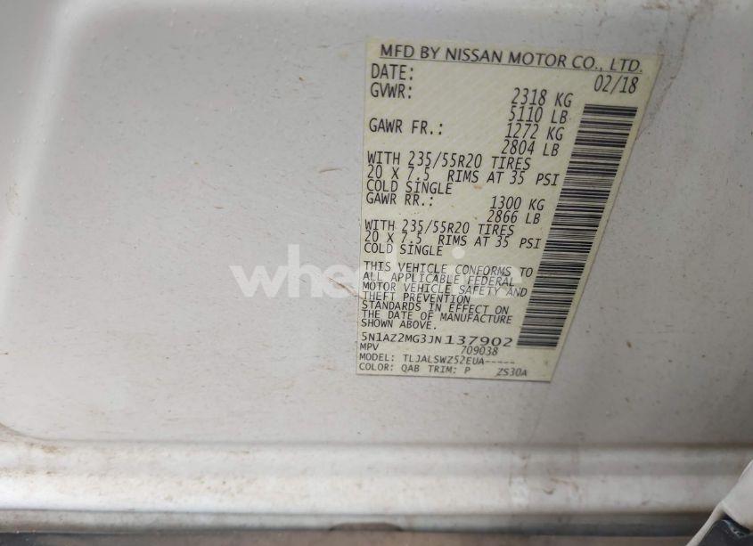 Photo 9 of 2018 Nissan Murano PLATINUM (VIN 5N1AZ2MG3JN137902)