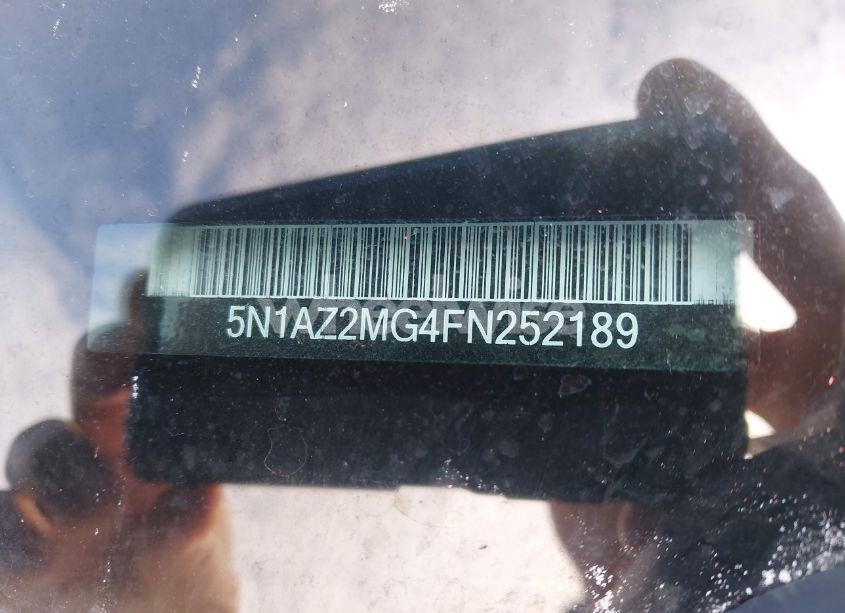 Photo 9 of 2015 Nissan Murano SV (VIN 5N1AZ2MG4FN252189)