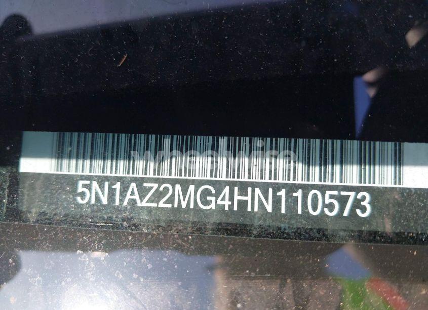 Photo 17 of 2017 Nissan Murano PLATINUM/S/SL/SV (VIN 5N1AZ2MG4HN110573)